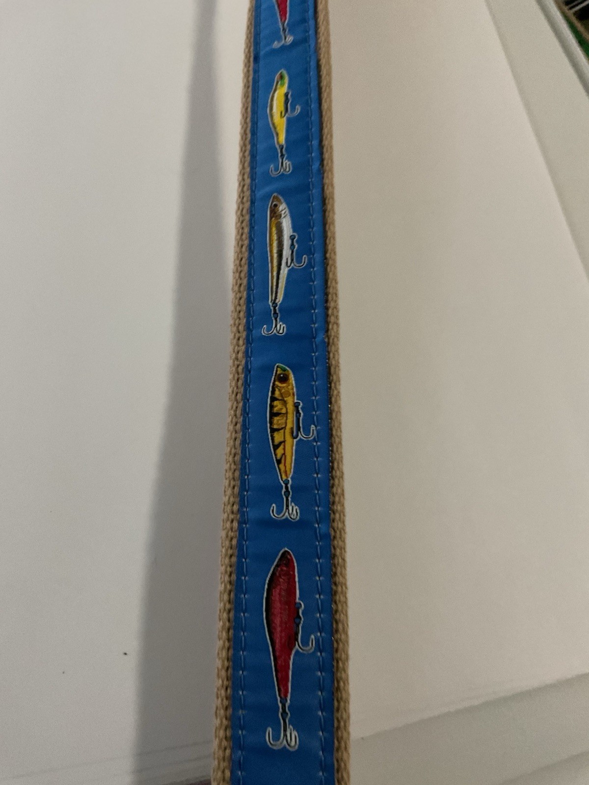 NWT Zep-Pro Leather And Webbing Heavy Duty fishing lure Print Belt 42