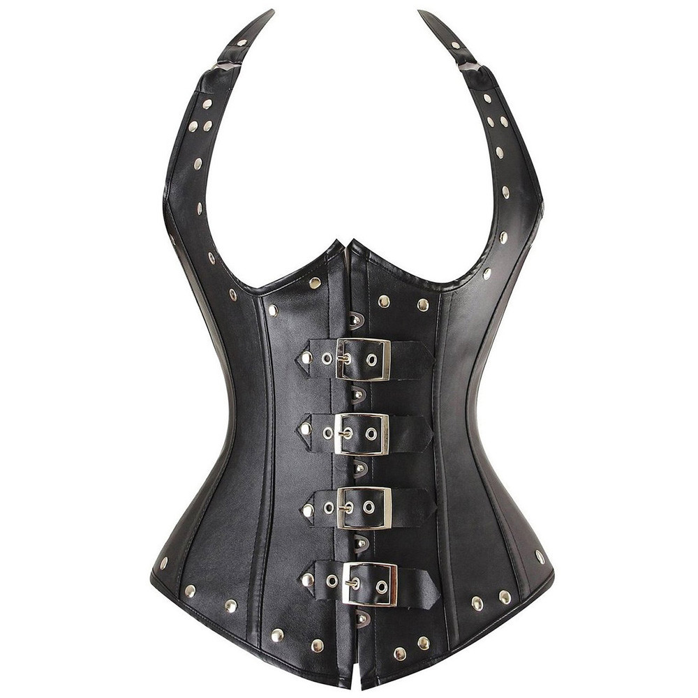 Steampunk Steel Boned Underbust Corset Bustier Lingerie Waist Training Shaper US