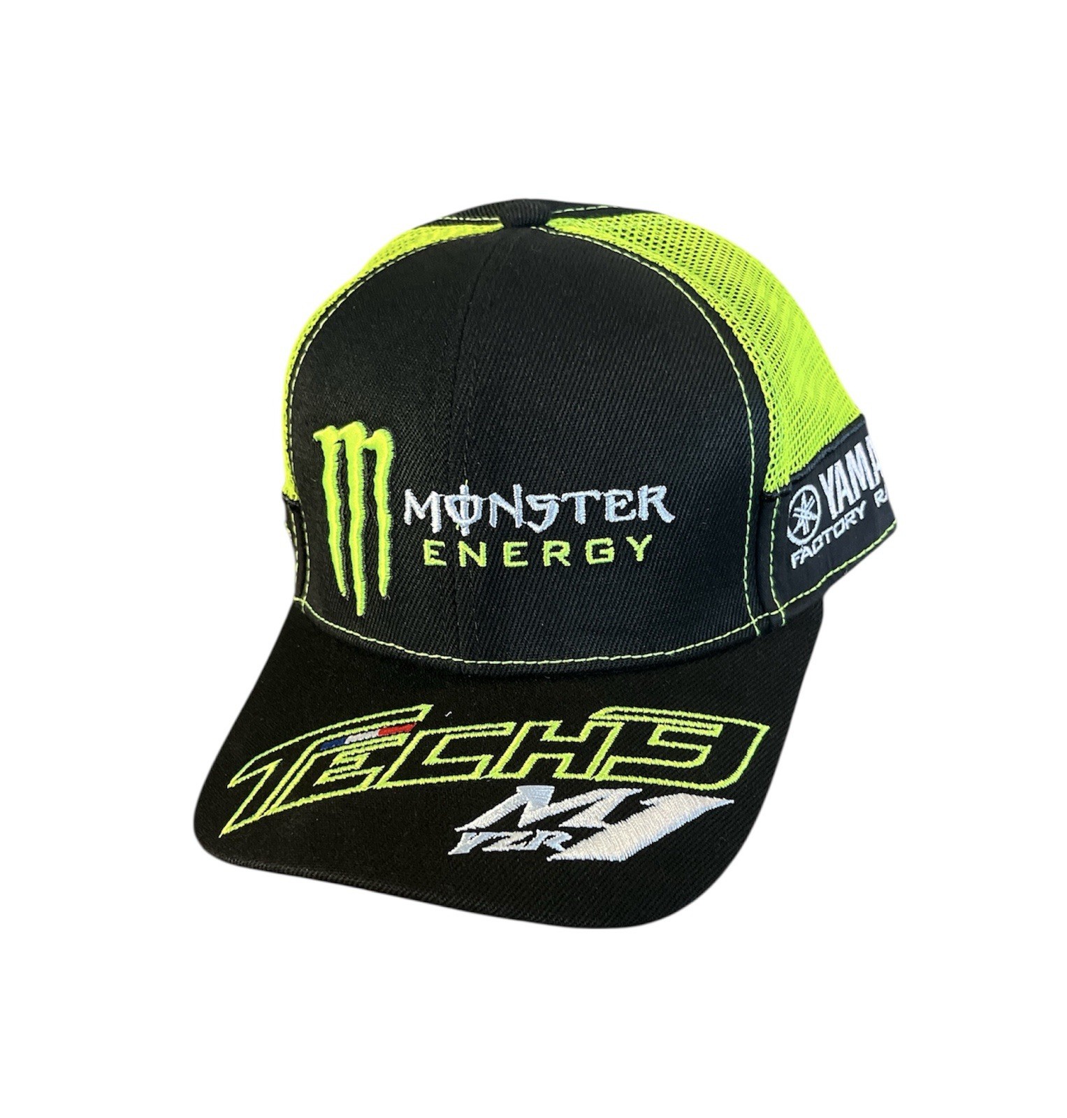 Yamaha Racing Tech3 SnapBack Hat Black / Neon Monster Energy Adjustable NEW