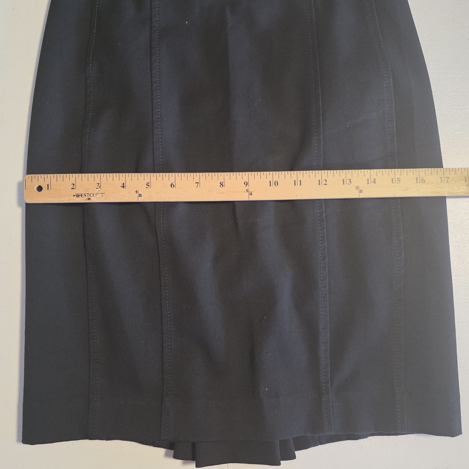 Express A-Line Skirt Back Zip Black Lined Slit Stretch Career Size 4