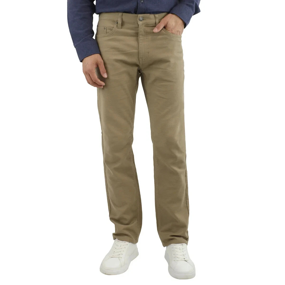 Jachs Men’s 5 Pocket Pant Straight Fit Stretch Fabric Tan 32 X 30