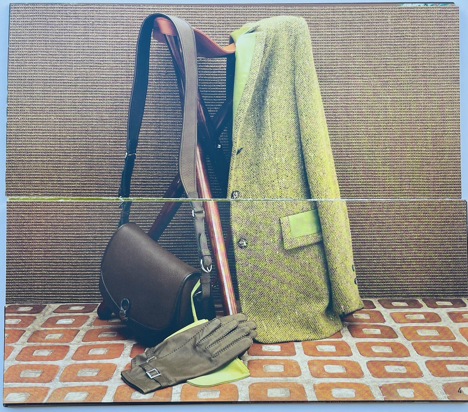 HOLLAND & HOLLAND Women’s Field-Shoulder-Cartridge Bag, Bronze/Absinthe Leather