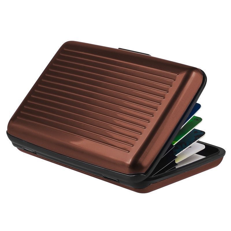 Men Women Waterproof Security Wallet Aluminum Metal Pocket Case Box Card Holder