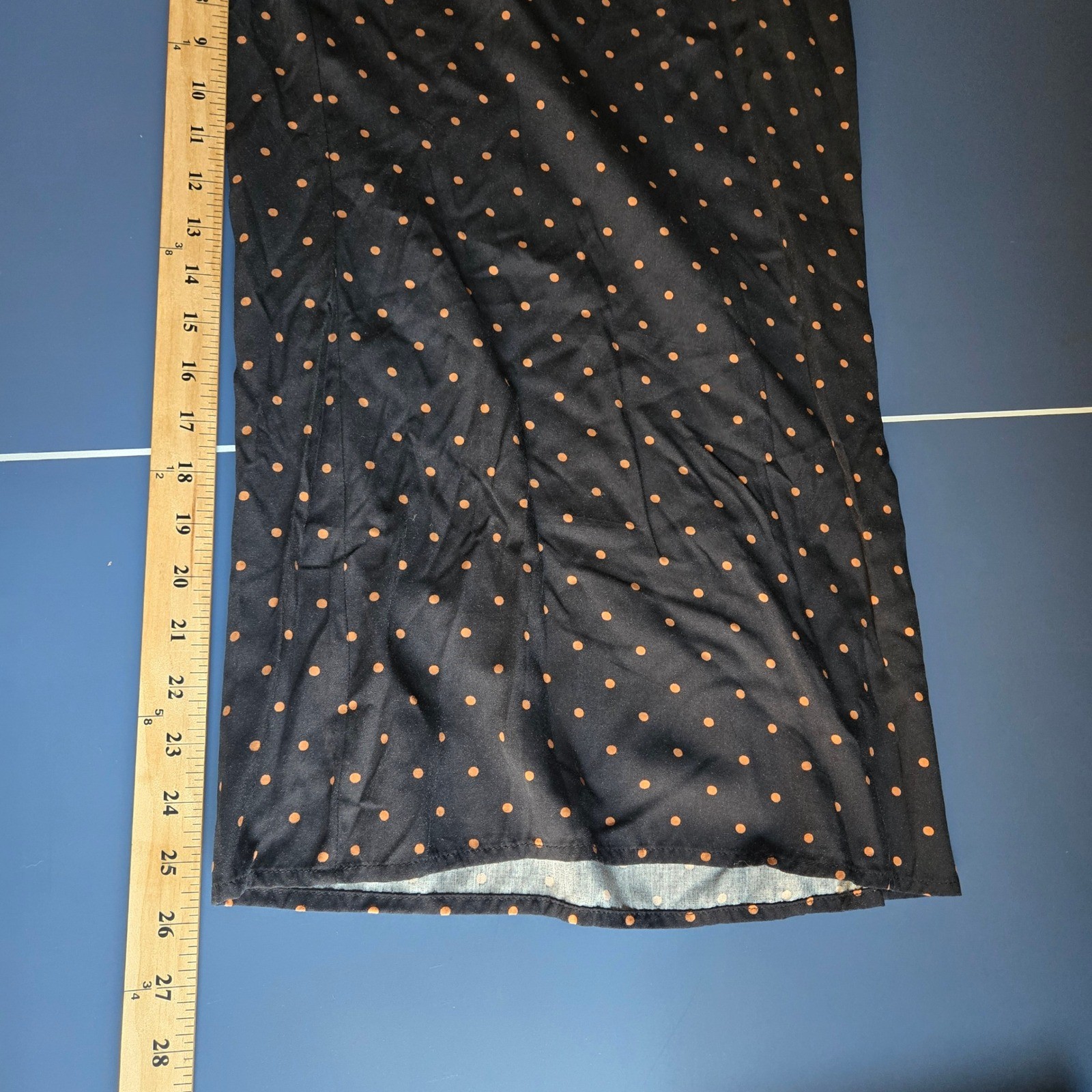 Black With Orange Polka Dot Wide Leg Crop Pants Womens 3X Nordstrom Rack