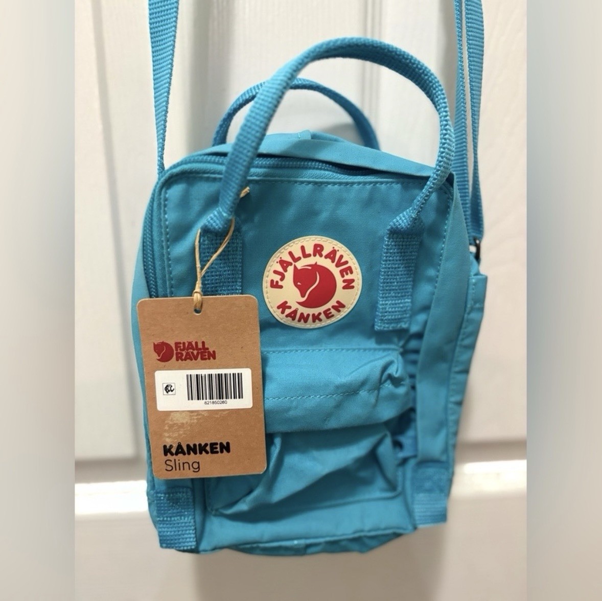 Fjällräven Kanken Sling Crossbody Bag Blue Zip Closure Adjustable Strap