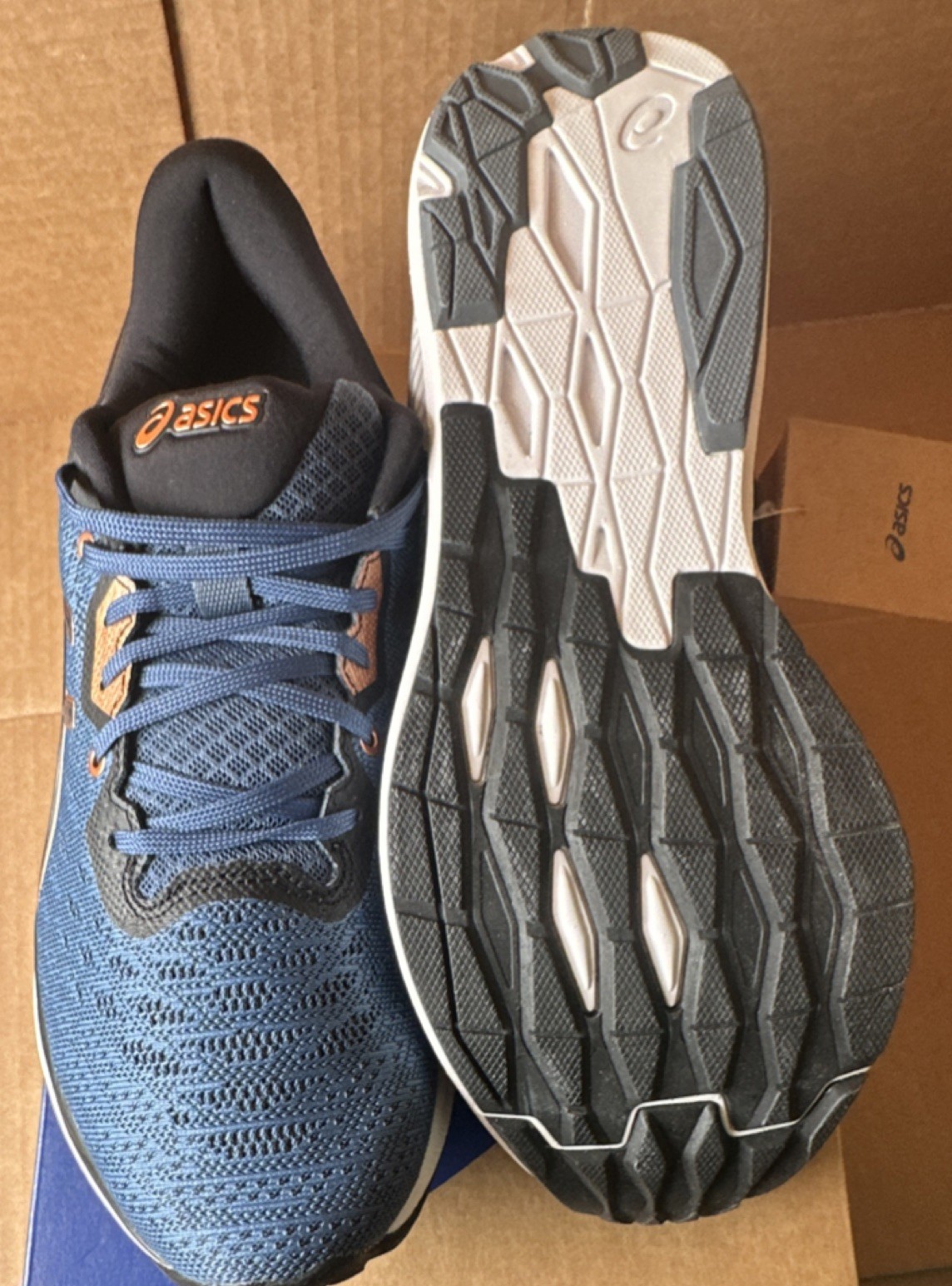 ASICS Ezeride Men’s Low Top Lace-Up Running Sneakers Blue/Bronze 1011B788-400 s9