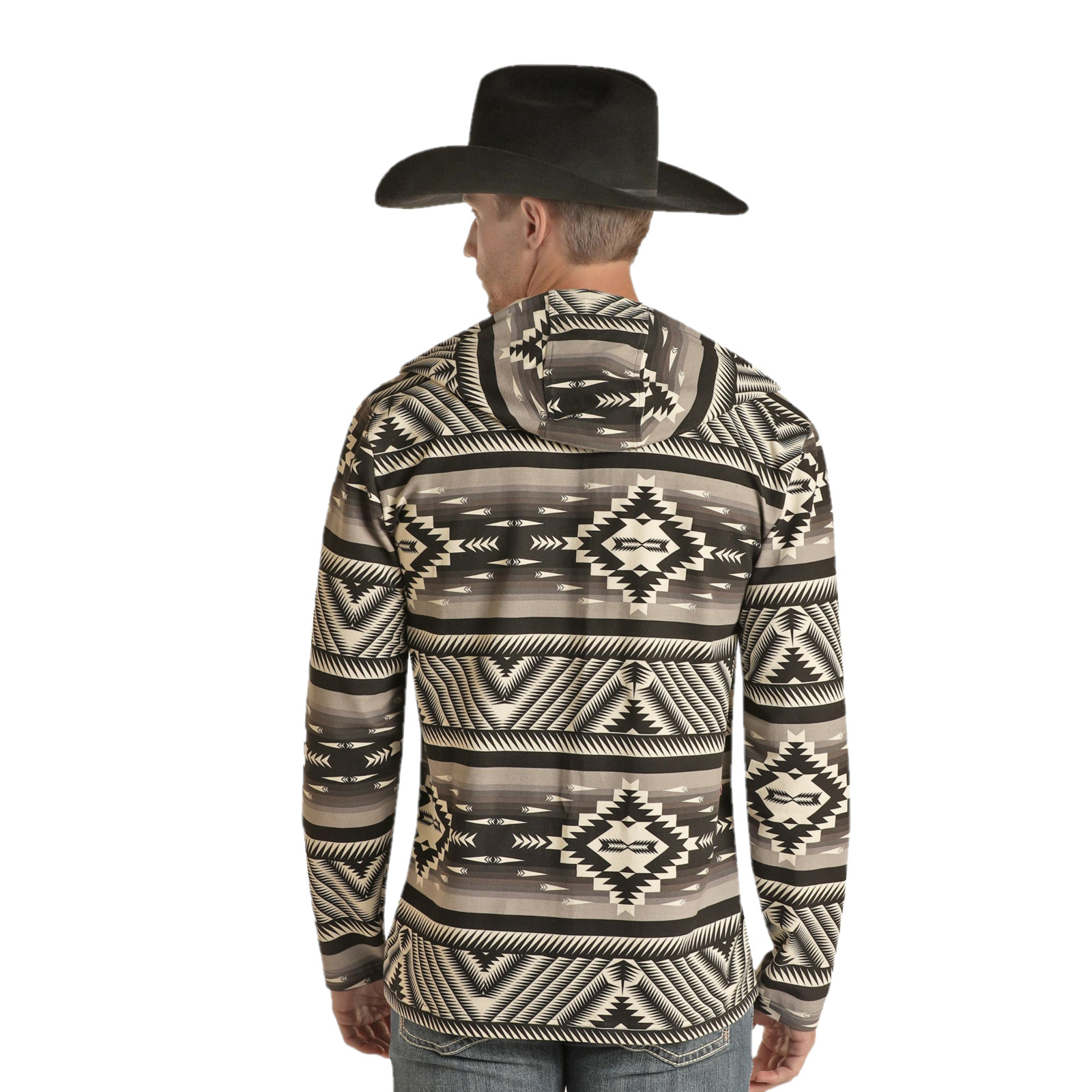 Powder River Men’s Aztec Printed Black Pullover DM91C01820-01
