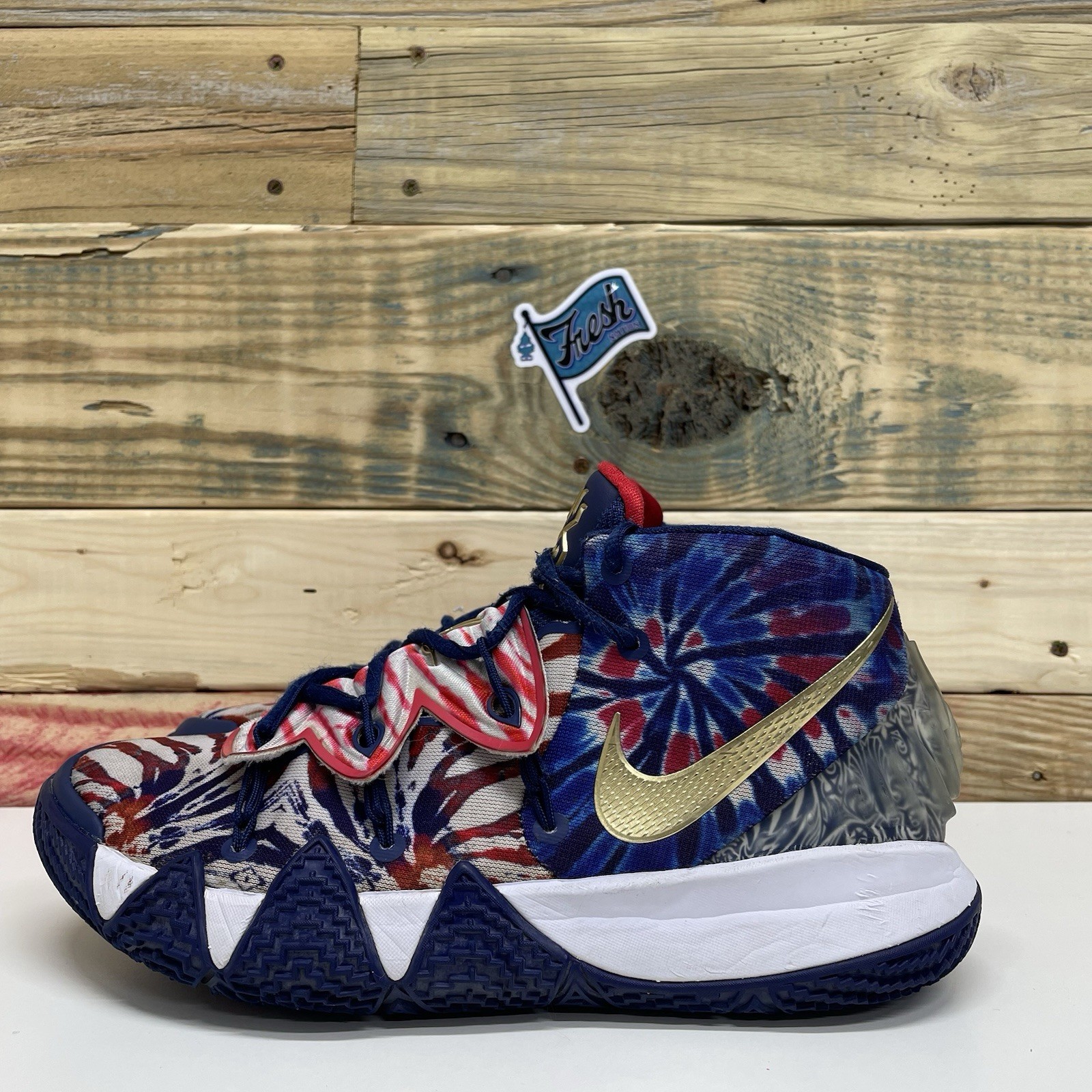 Nike Kybrid S2 “What The” USA Basketball Shoes Men’s Sz 8.5 Tie Dye Gold No Tag