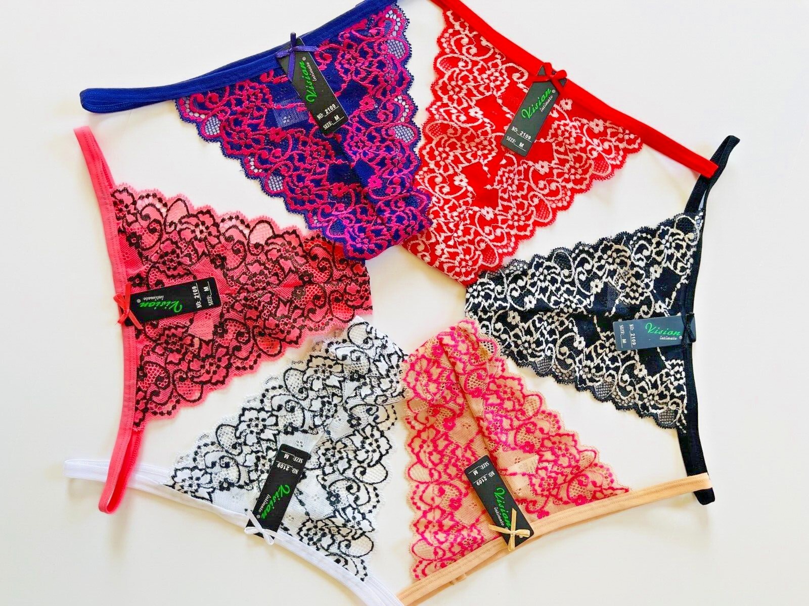 3/6 Women Sexy High Cut G-string Thongs T-back Underwear Panties Lingeries 2109