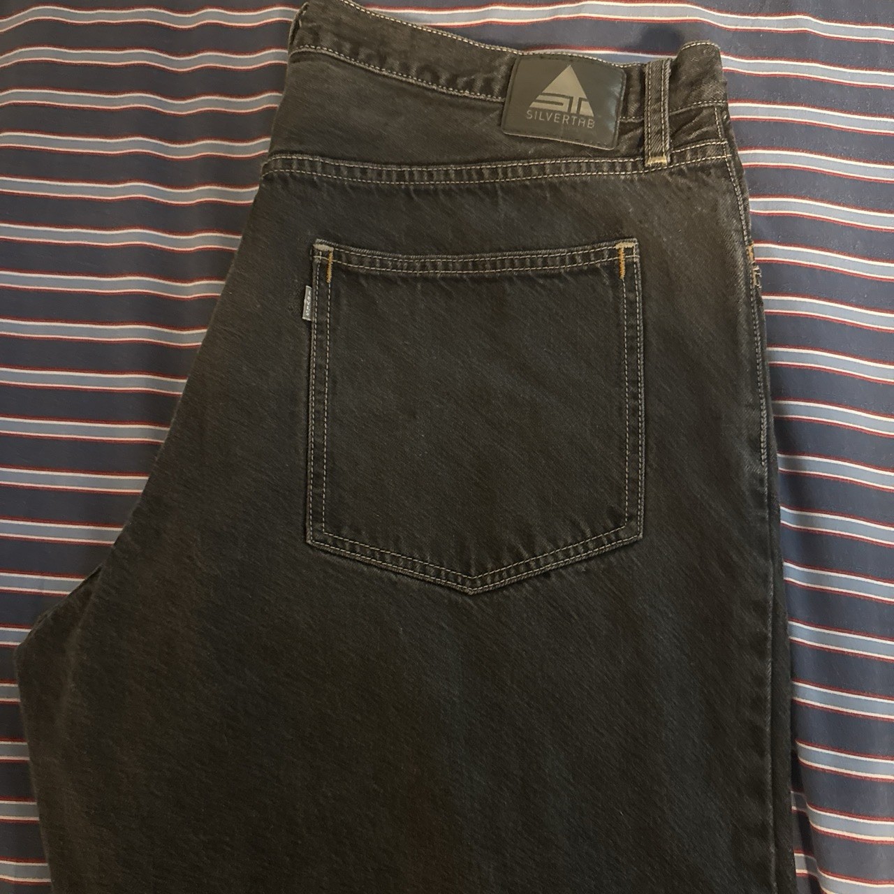 Vintage Levi’s SilverTab Baggy Jeans Mens 40×32 Black Faded 90s Skate Grunge Y2K