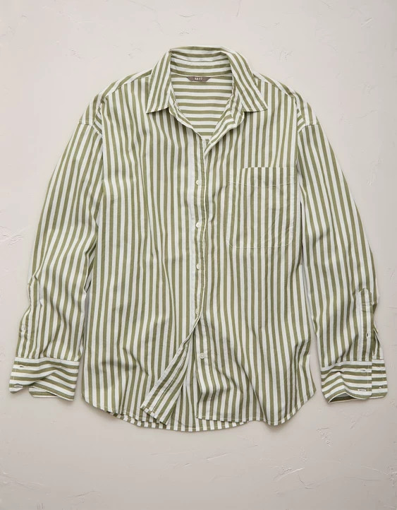 AE-AE77 Premium Oversized Poplin Button-Up Shirt
