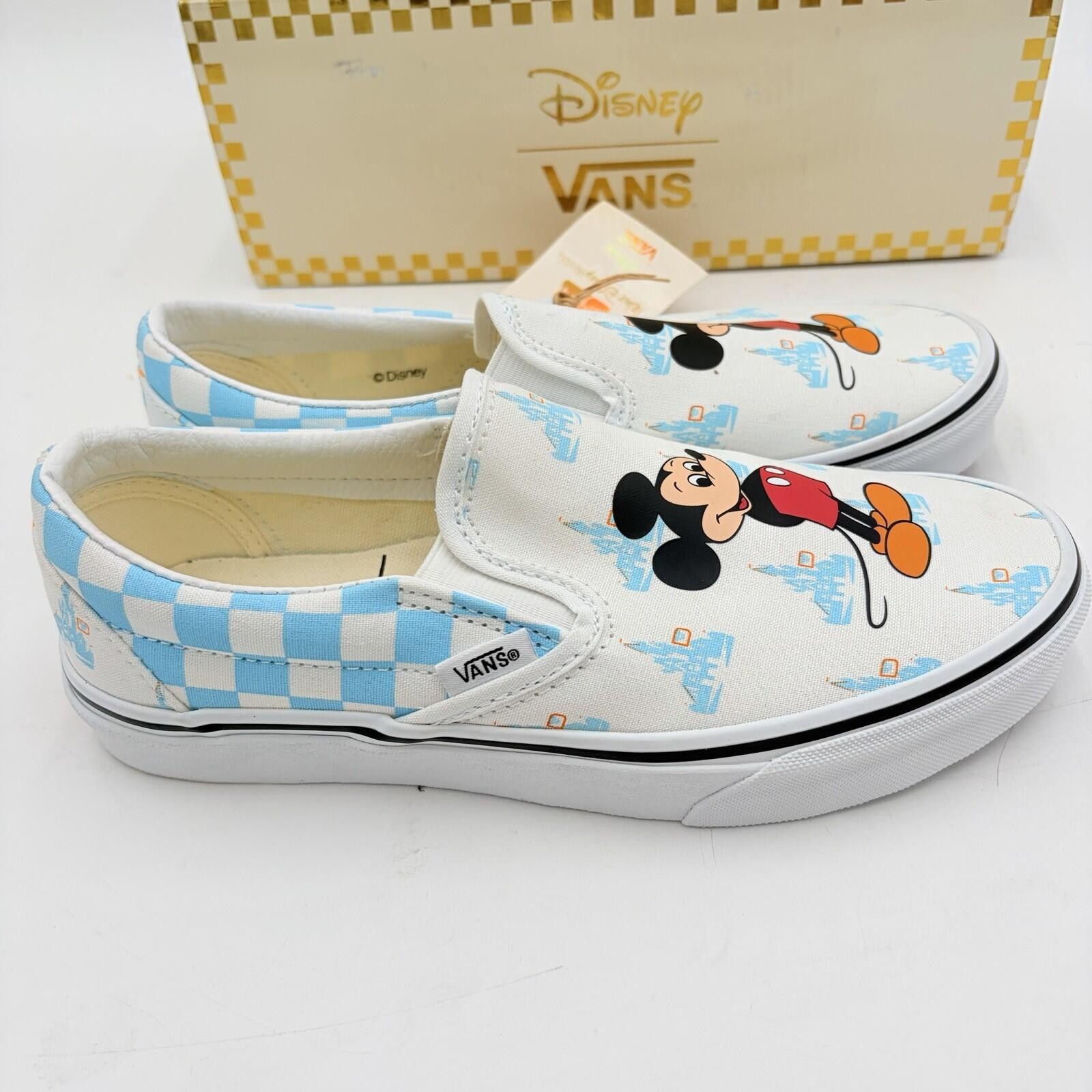 VANS x DISNEY 50TH ANNIVERSARY Mickey Mouse Walt Disney World Slip-On M 6 W 7.5
