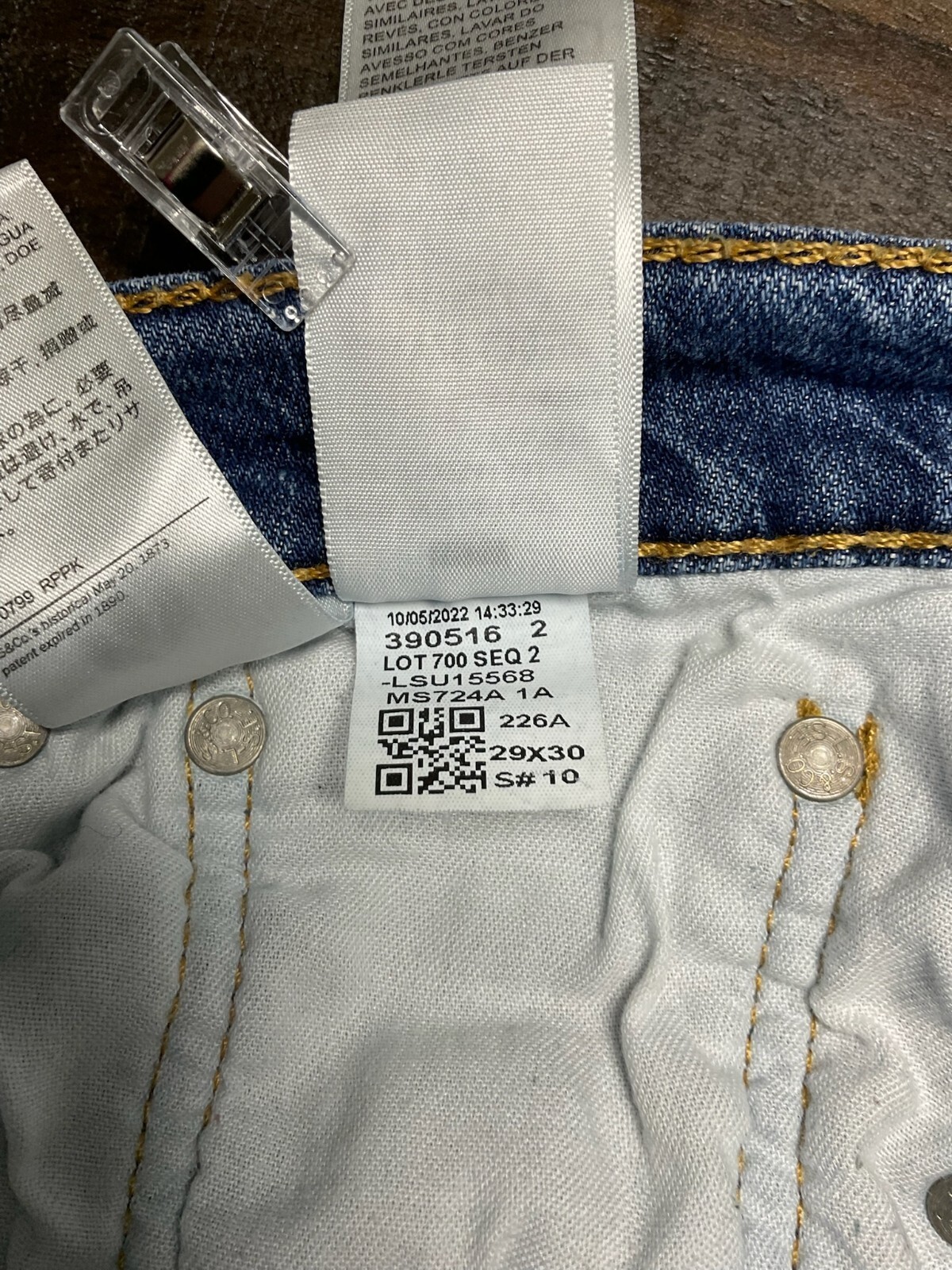 Levi’s 514 Men’s Straight Fit Jeans Size 29×30 W29 L30 Blue Stretch WaterLess