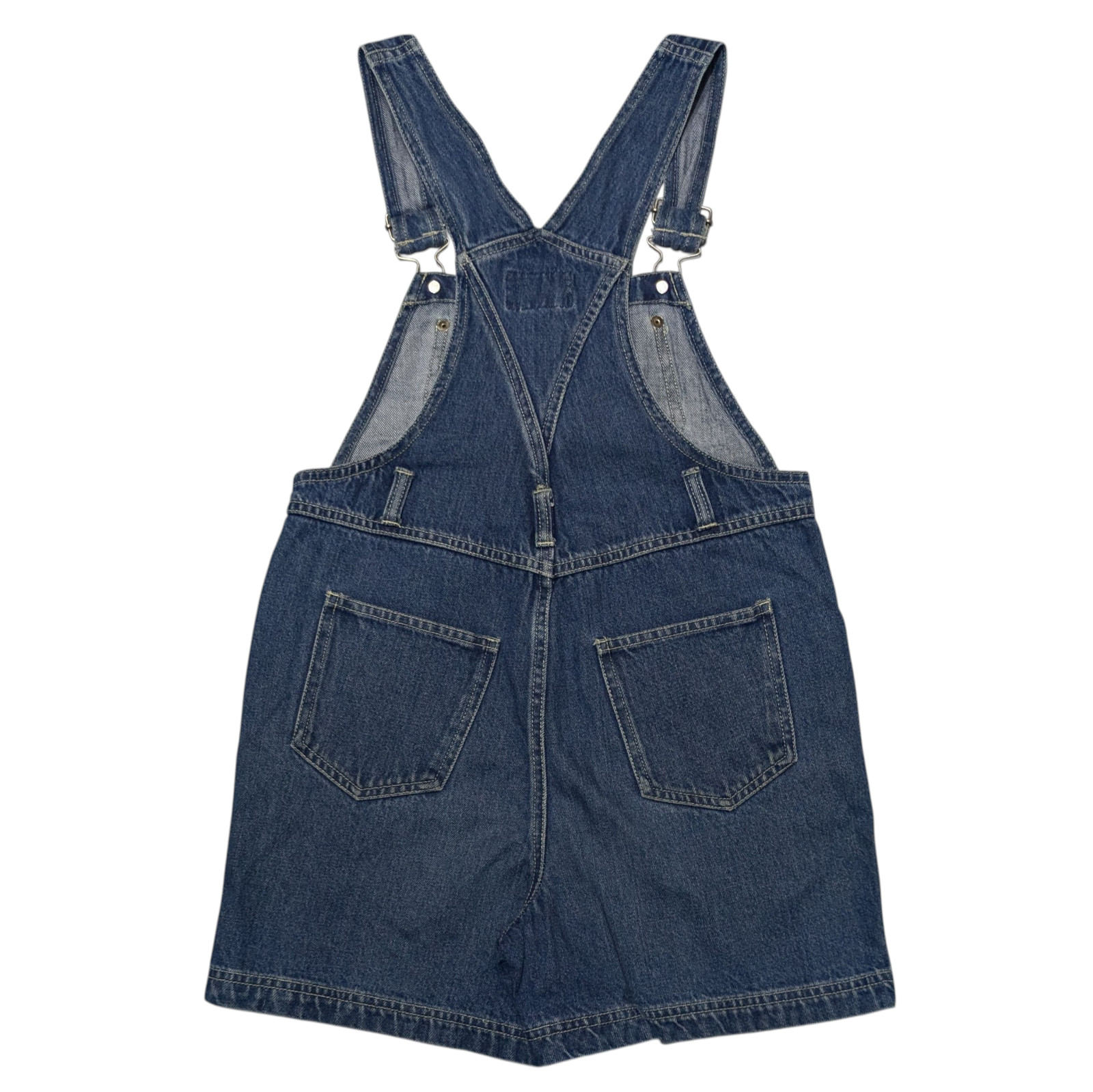 Vintage 90s No Excuses Denim Bib Overalls Shorts Shortalls Girls Large Butterfly