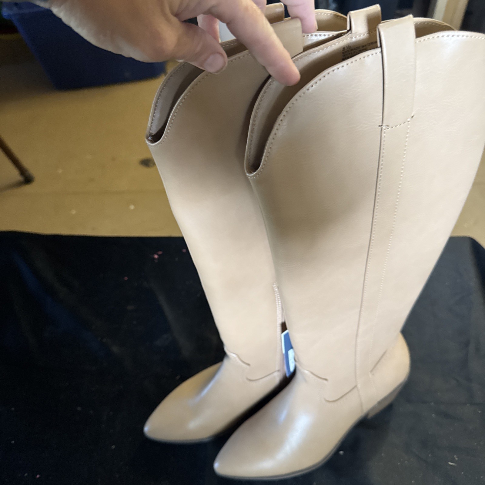 Universal Thread Women’s Natalie Western Boots Memory Foam Tan Size 8.5 NEW
