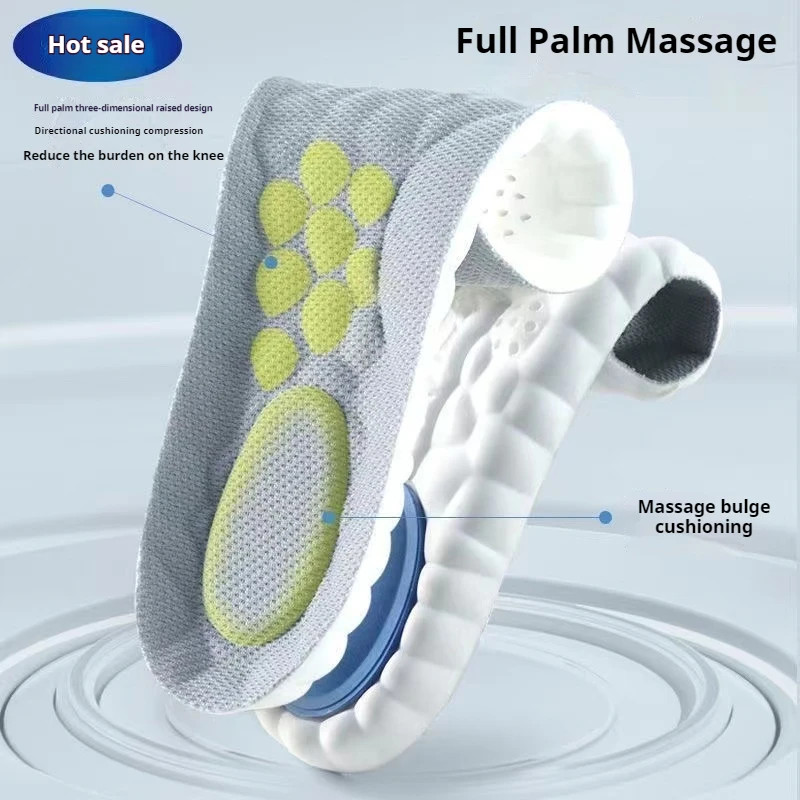 1Pair Super Soft Insoles Men Running Sports Shoes Insole Feet Memory foam Shock