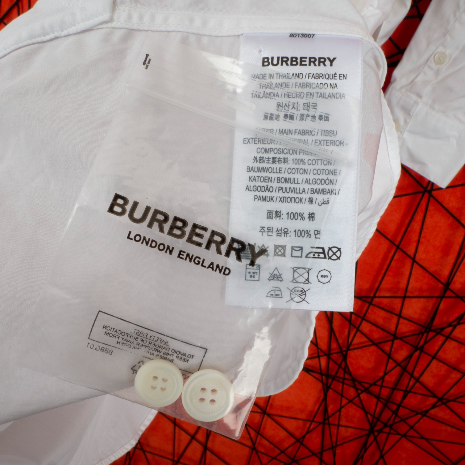 BURBERRY Horseferry Print Cotton Shirt Dress White Belted Logo UK 8 US 6 IT 40