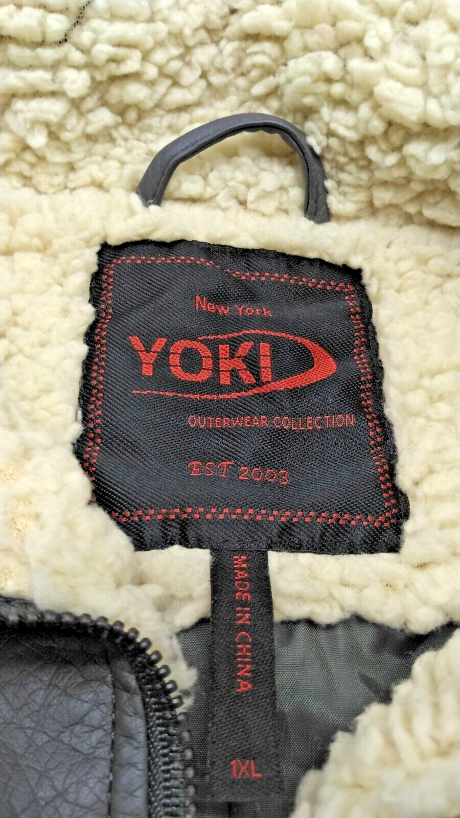 YOKI 100% Vegan Fur Faux Leather Zip-Up Jacket – Women’s Size 1XL NEW!