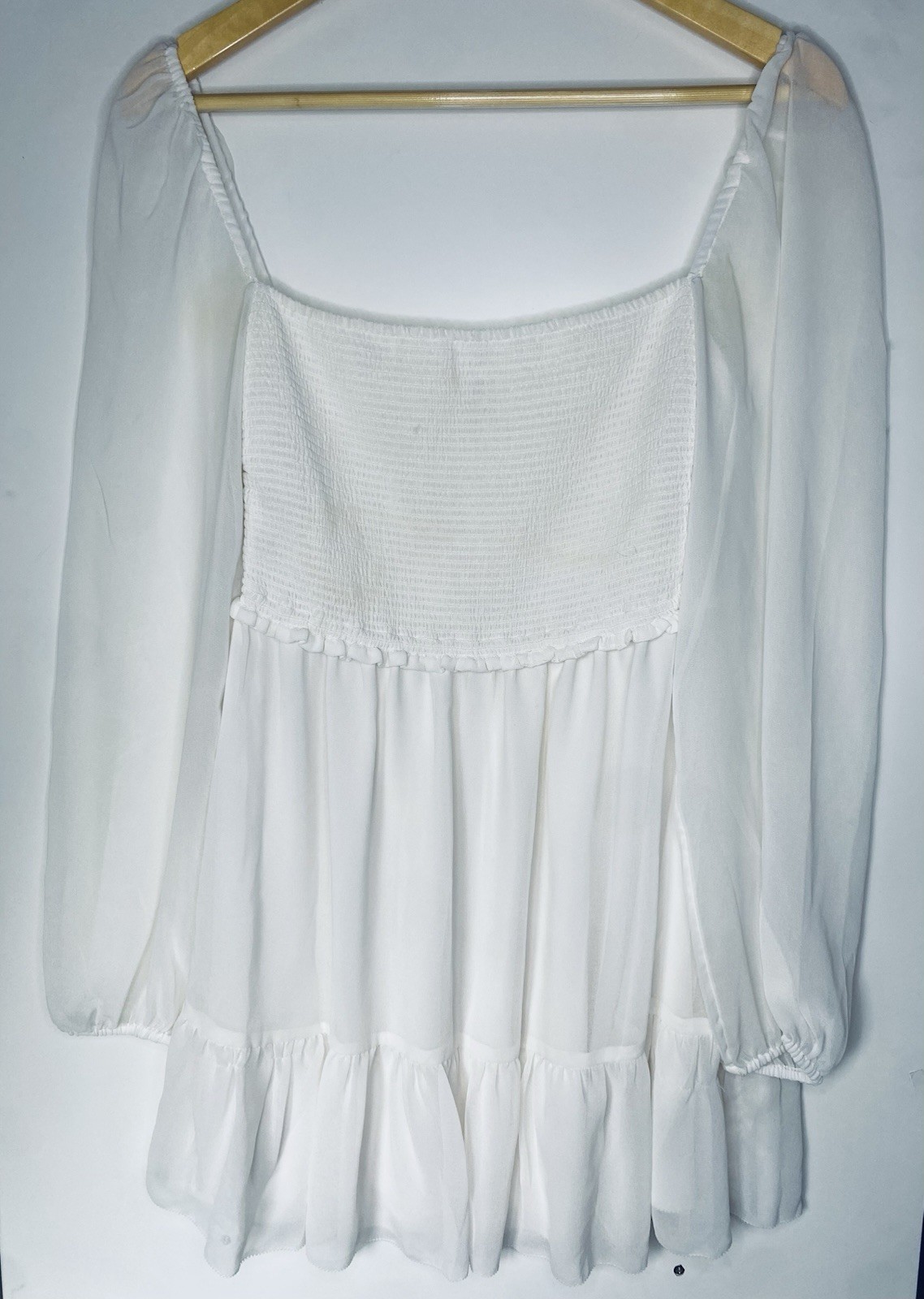 Wilfred Aritzia Tempest Mini Dress White Light Birch Size M MSRP 158$