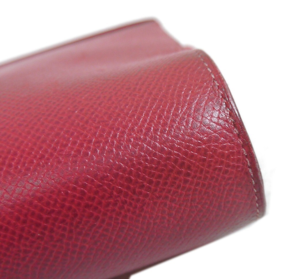 Authentic HERMES Caro PM Pouch Serie Leather #4055