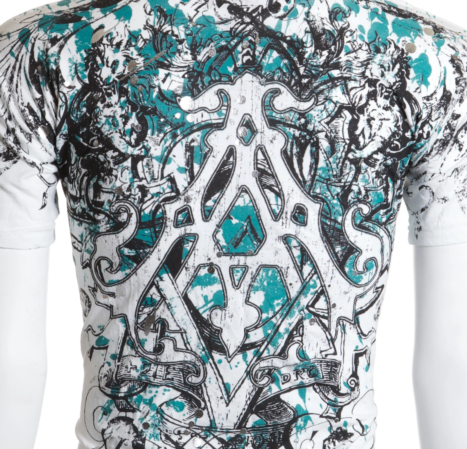 Archaic by Affliction Men’s T-Shirt Heraldry Wings Biker