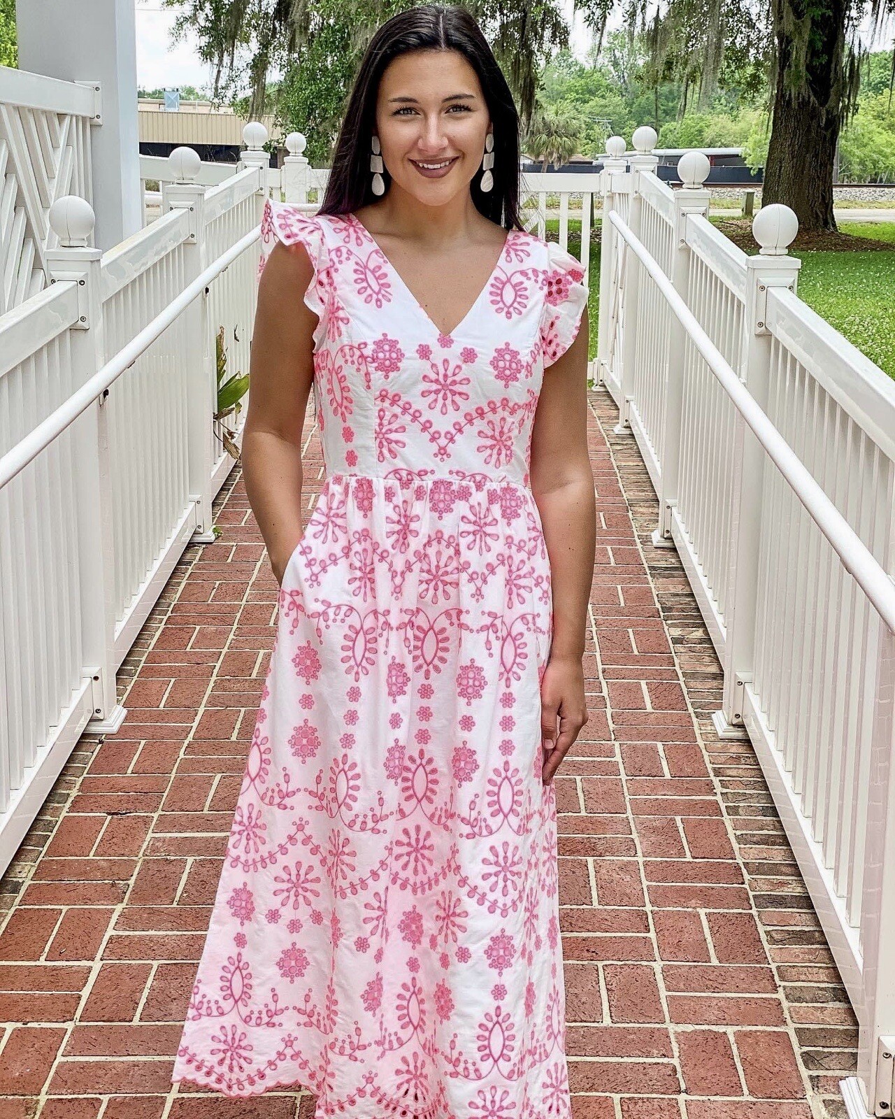Lilly Pulitzer NWT Lillyanne Midi Dress Coral Neon Eyelet $298 Size 0,4,8,10