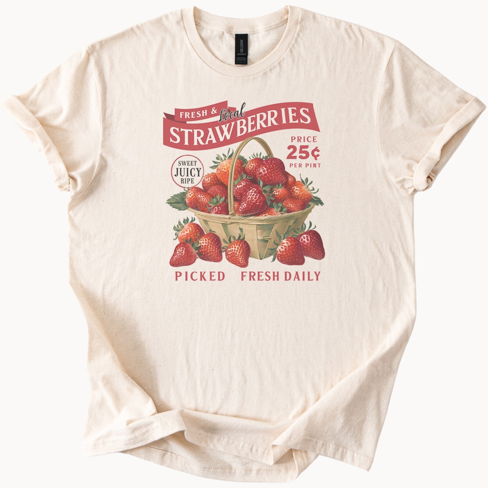 Strawberry T Shirt Fresh Picked Fruit Tee