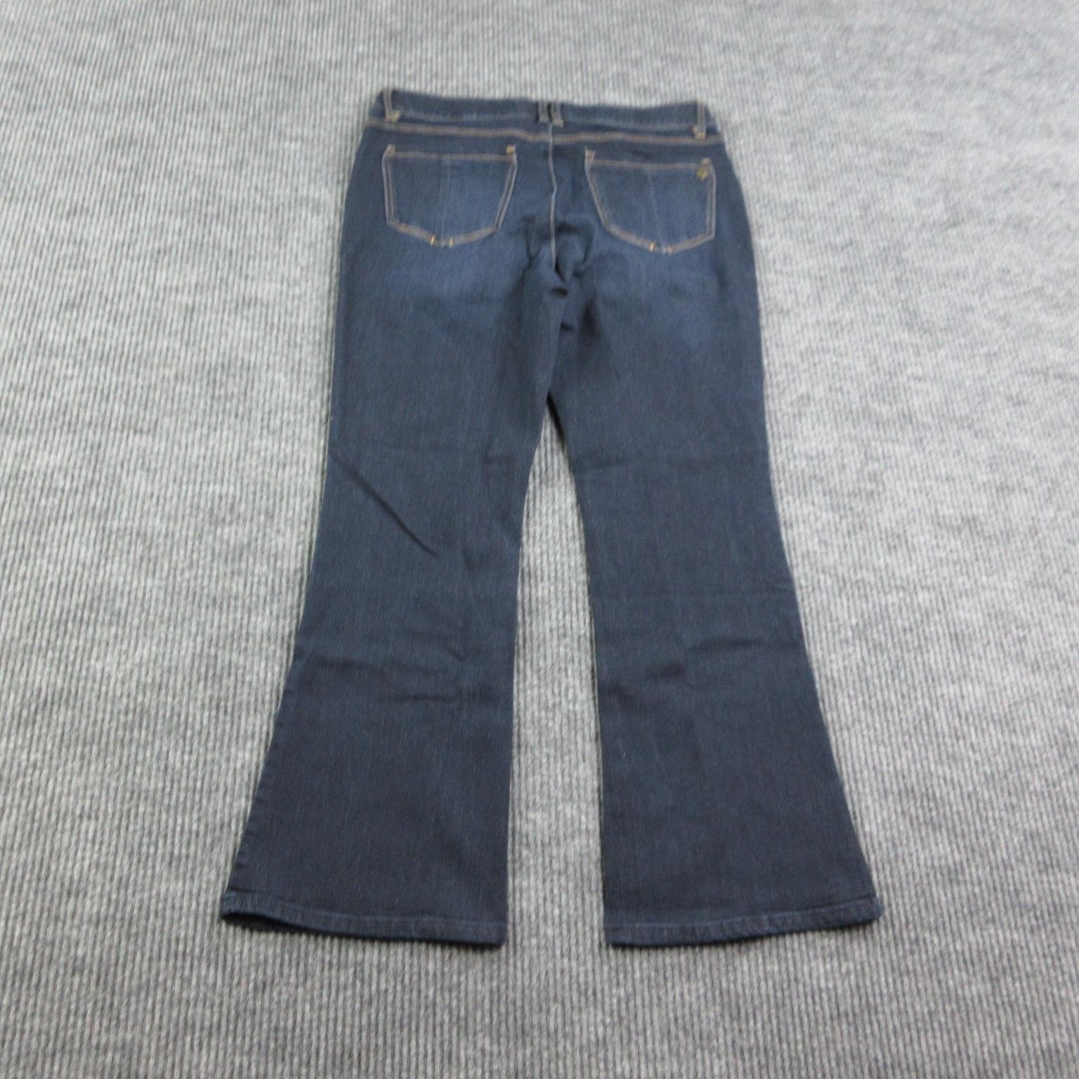 Democracy Jeans Womens 14P Blue Flared Mid Rise Ab’solution Stretch 33×29* NWT