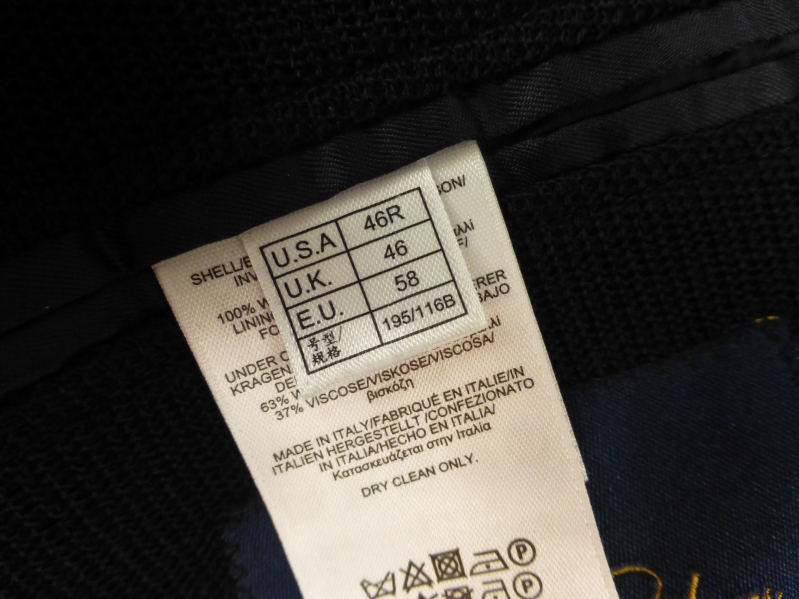 Brooks Brothers 1818 Regent Sport Coat Blazer 46R EU58 Dondi Jersey Navy Wool