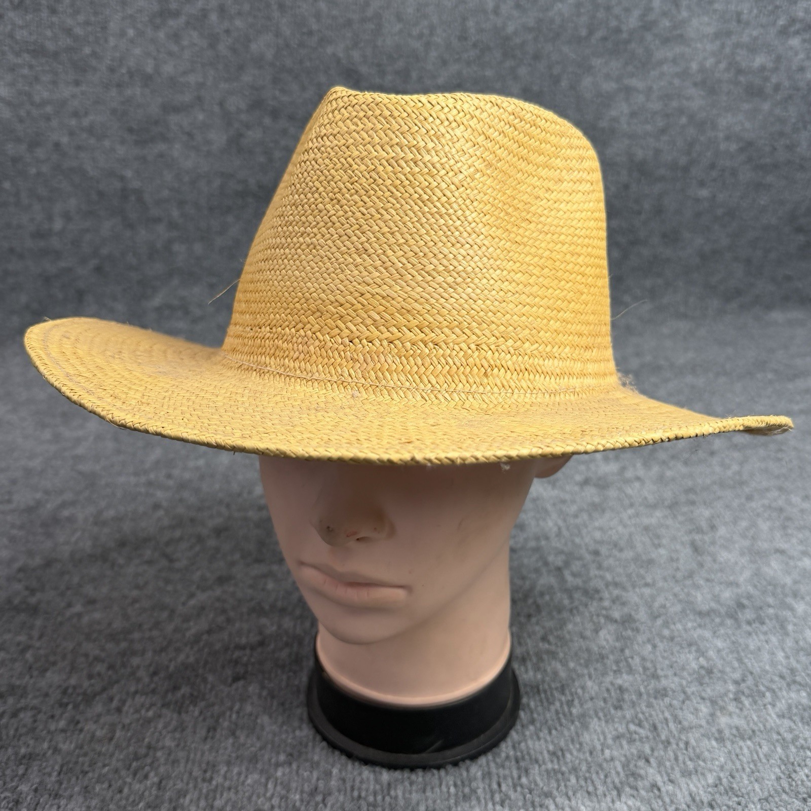 Lagomarsino Travel & Safari Straw Hat Unisex Size Medium Hand Woven Classic