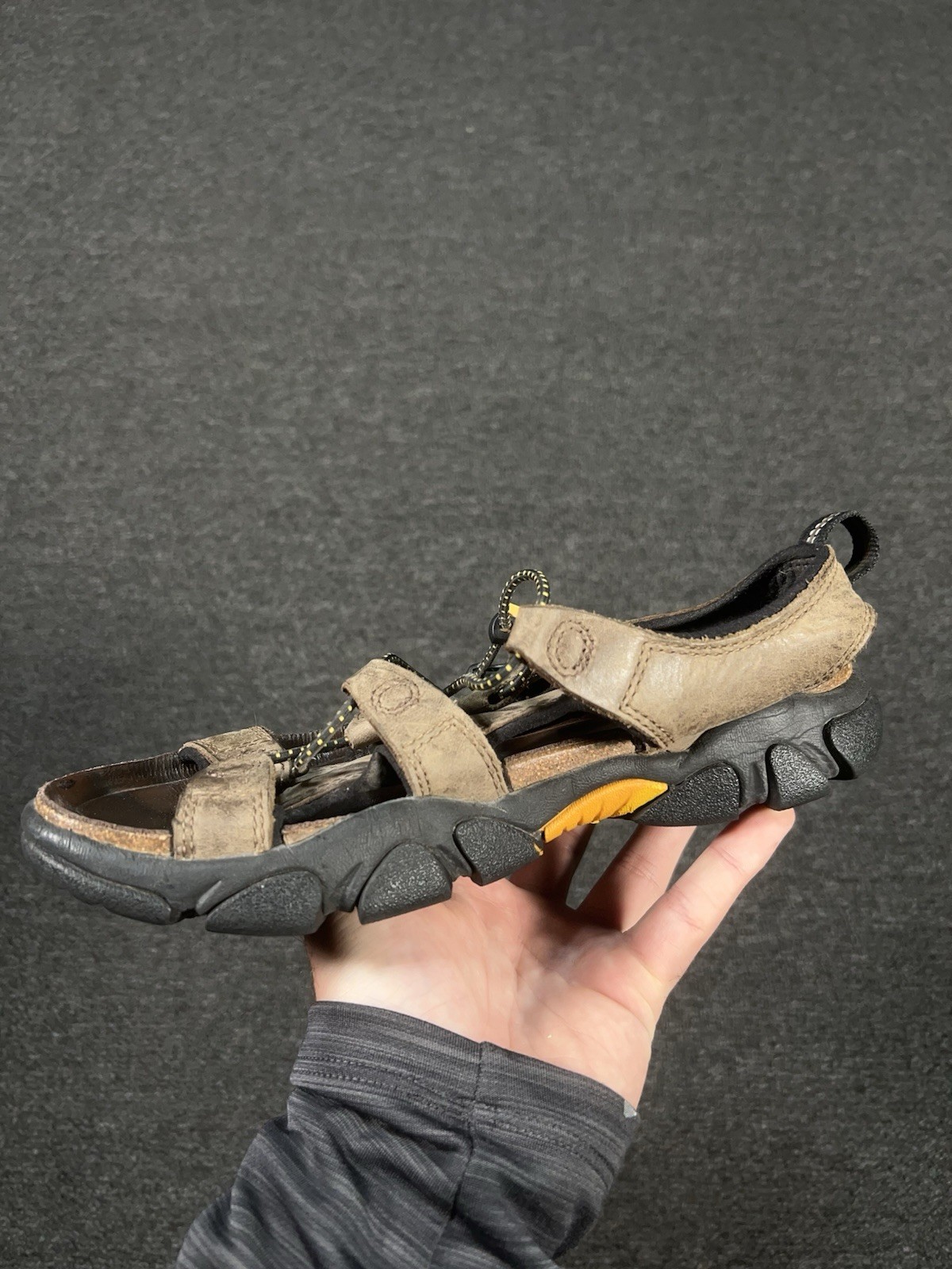 Keen Sarasota Waterproof Hiking Open Toe Sandals Brown Leather Womens 8.5