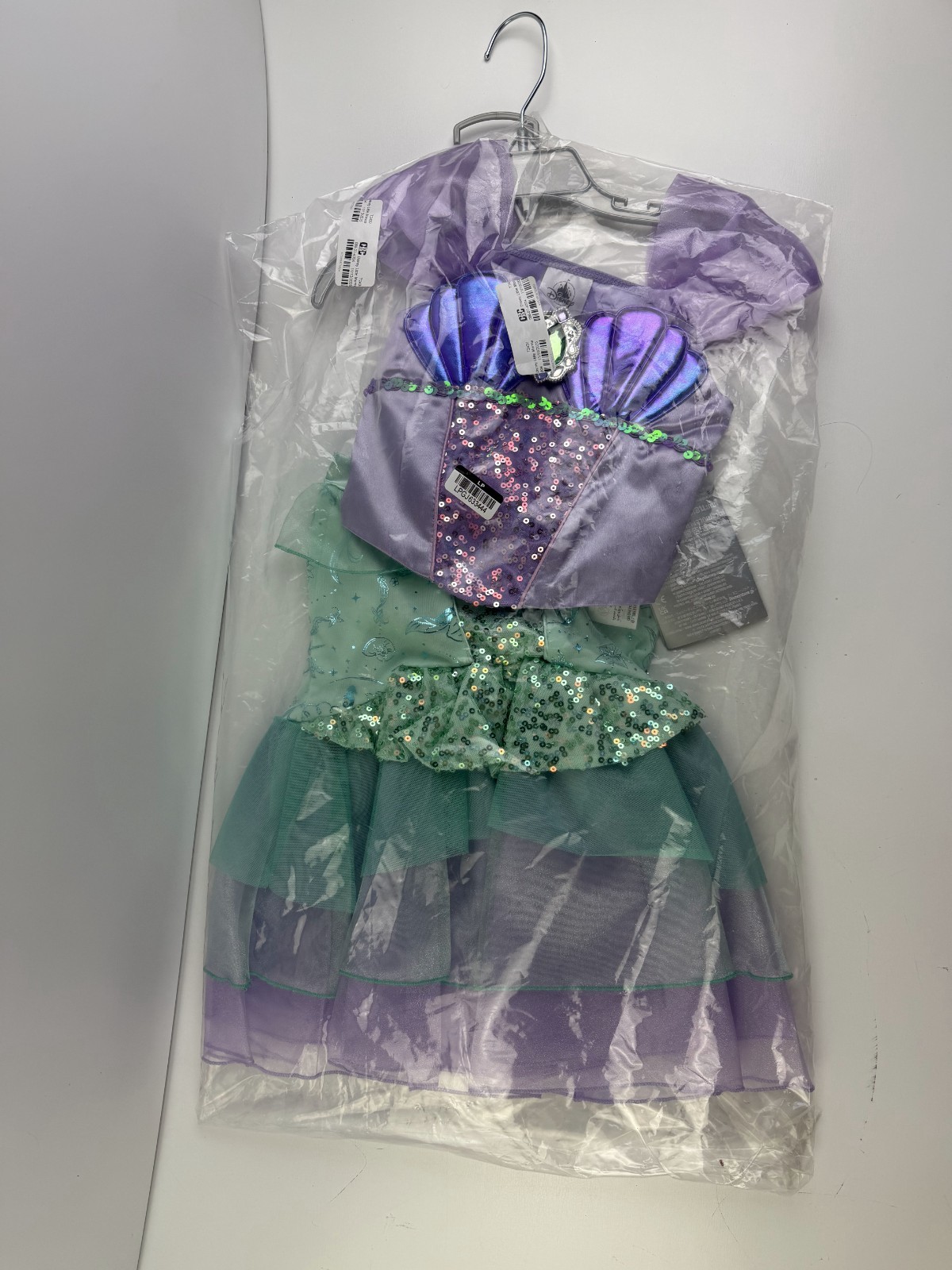 Disney Little Mermaid Ariel Costume Purple Bodice & Skirt Size US 3 For Age 3+