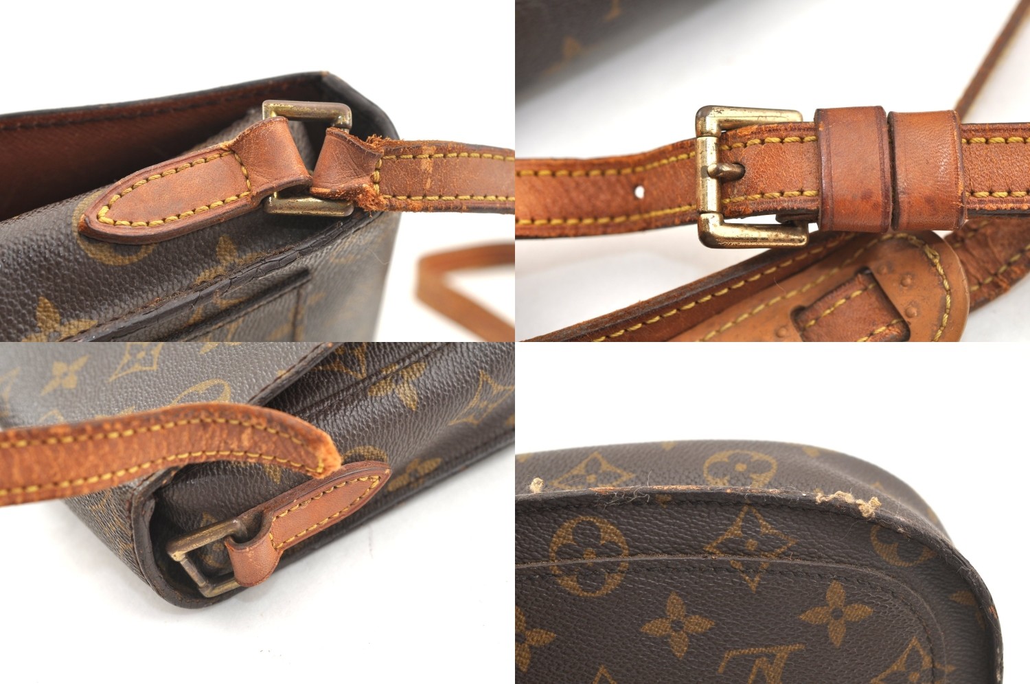 Authentic Louis Vuitton Monogram Saint Cloud MM M51243 Shoulder Cross Bag AC214