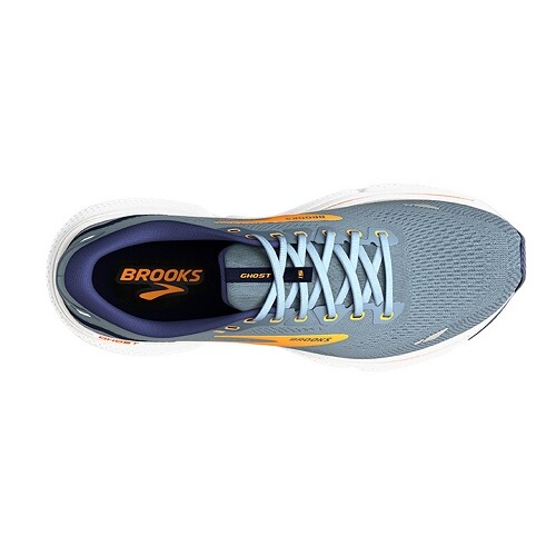 Brooks Ghost 15 Flintstone Grey Orange Men Running Shoes 1103931D417