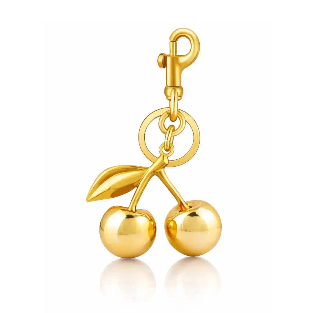 Cherry Bag Charm Keychain for Handbags – Cute Cherry Purse Charm & Strawberry Ke