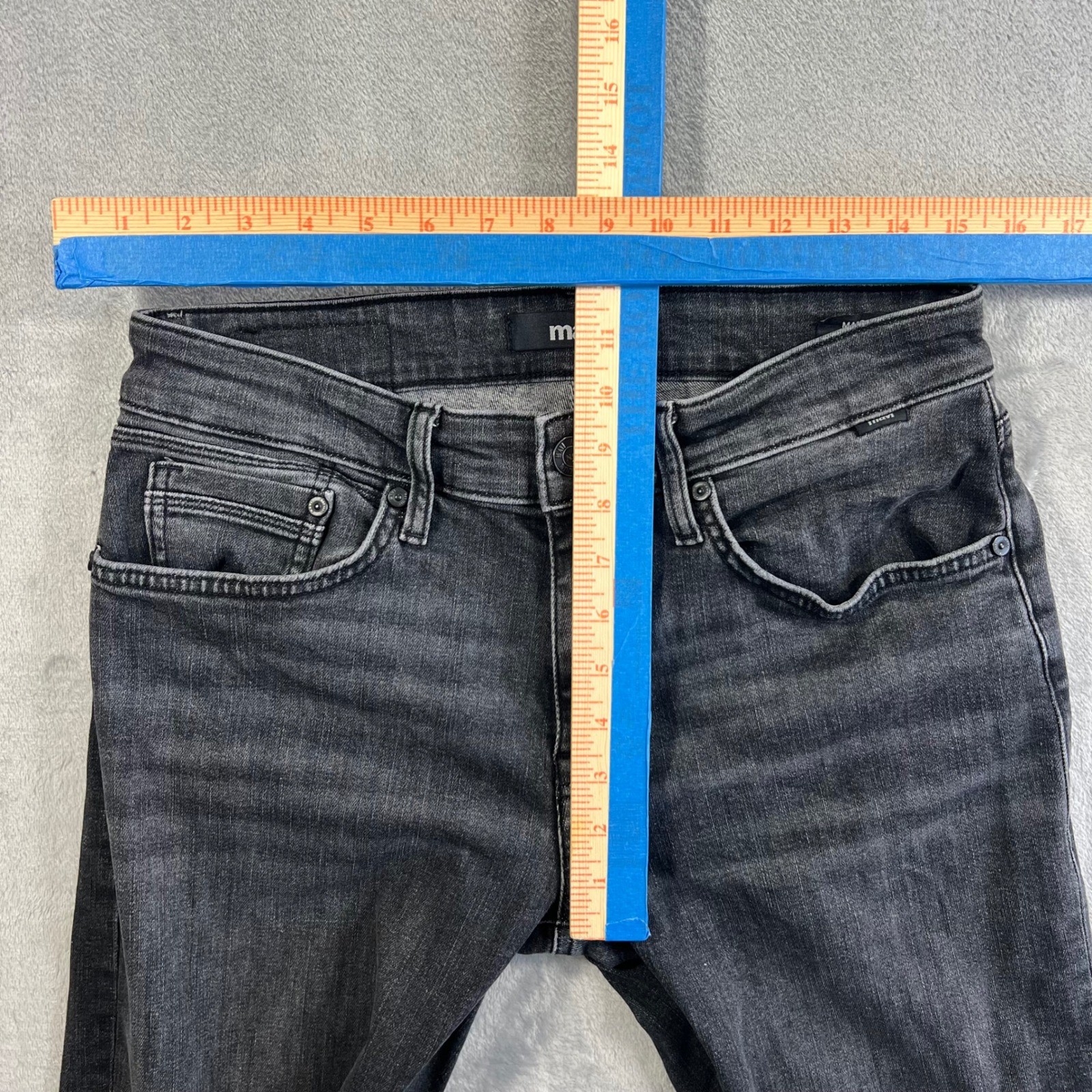 MAVI Marcus Slim Straight Leg Jeans Mens 31×32 Dark Gray Excellent Stretch Denim