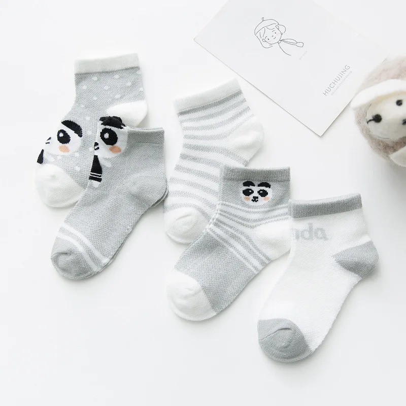 5 Pairs Baby Socks 0-2Y Cotton Mesh Cartoon Infant Toddler Boys Girls Soft USA