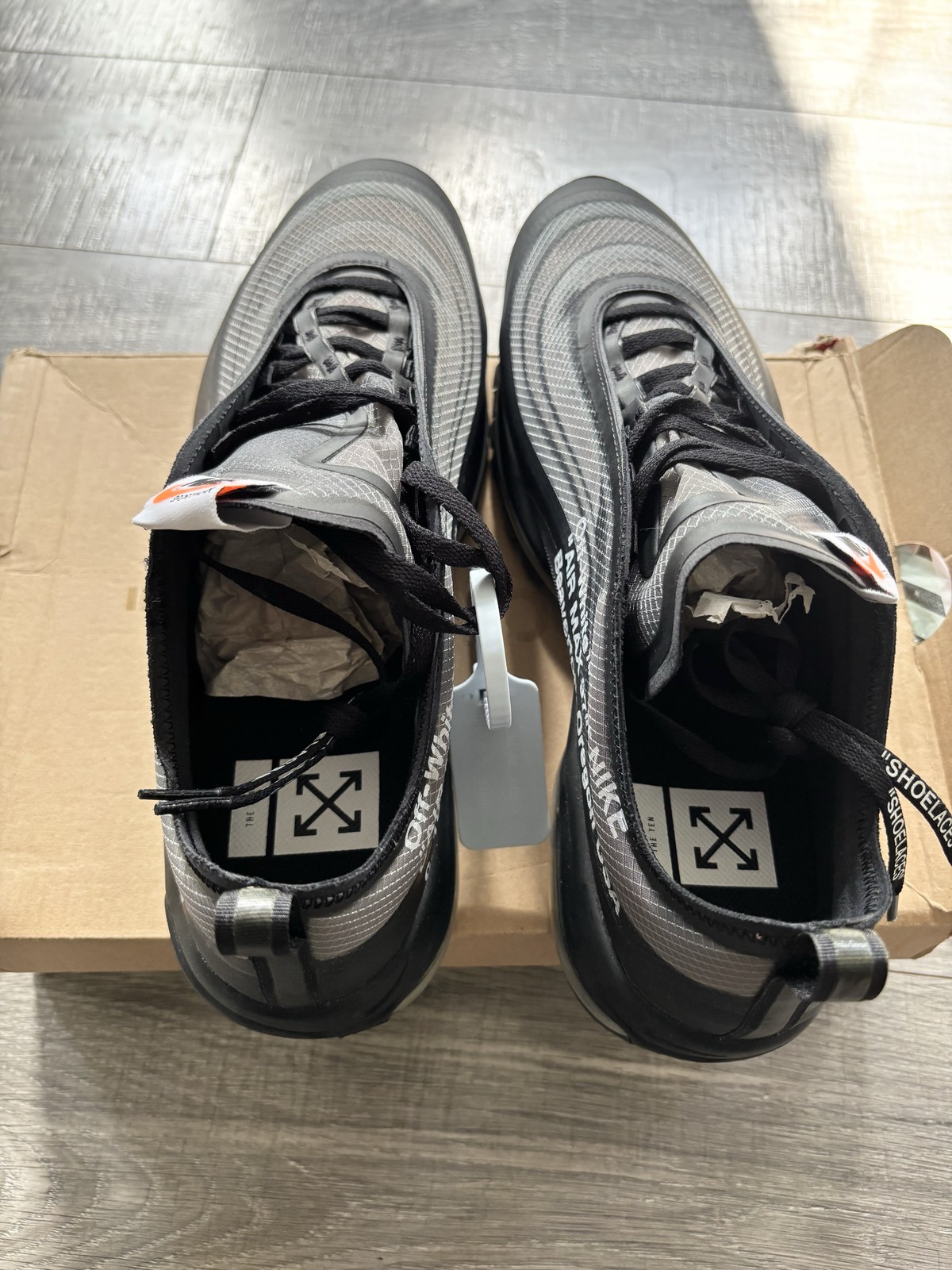 Size 13 – Nike Air Max 97 Off-White Black – New