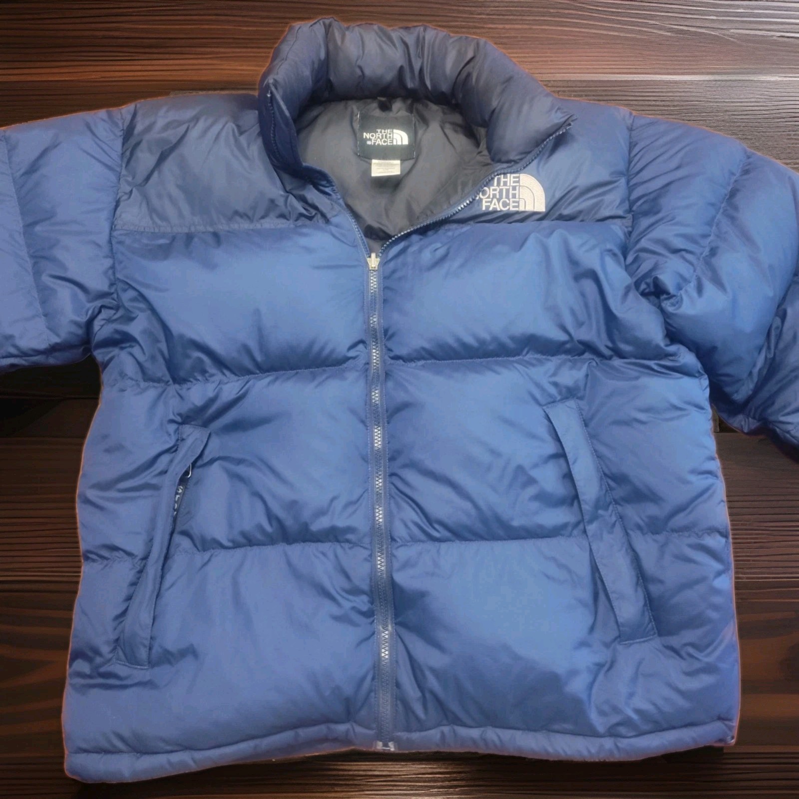 Mens The North Face Mens Retro Nuptse 700 Down Puffer Jacket Navy Blue