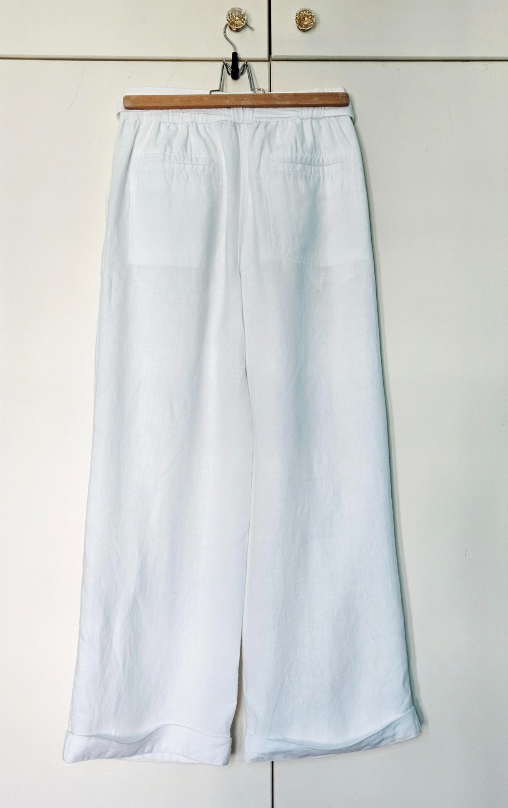 Premium White Linen Trousers M&S Collection size 10