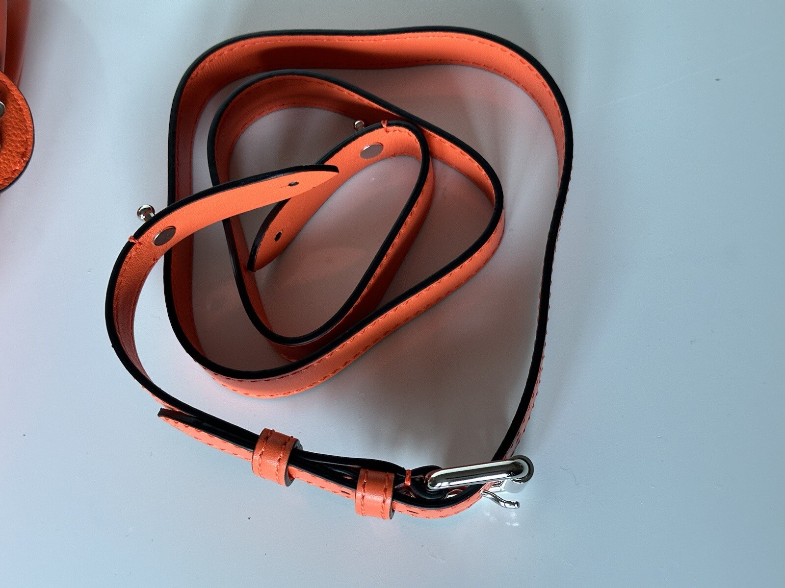 NWT $1925 Versace Silver Medusa Head Calf Leather Small Orange Hobo Bag 1007680