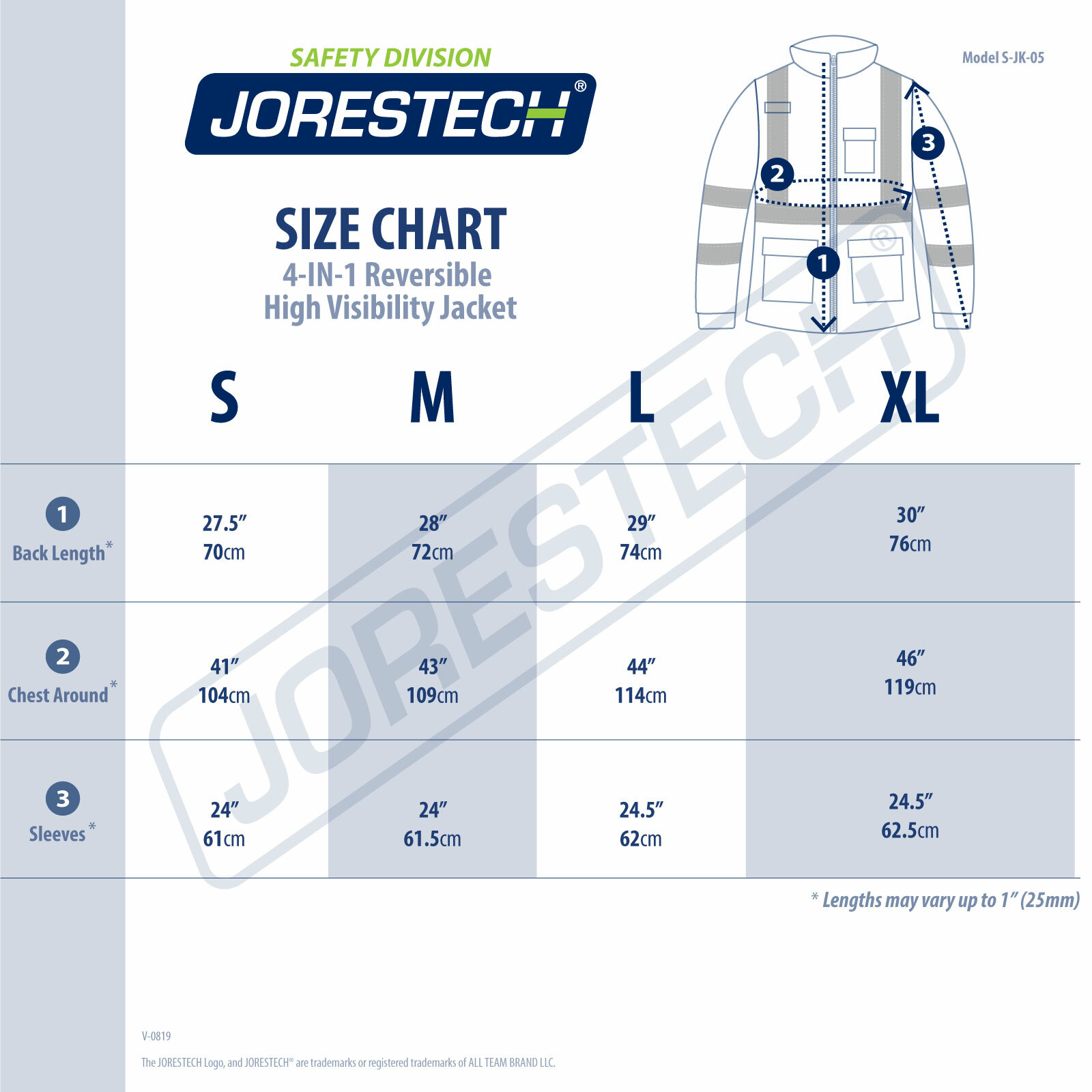 4 in 1 Hi Vis Visibility Reversible Women Safety Jacket JORESTECH Windbreaker