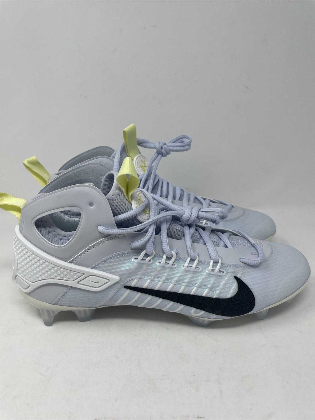 Nike Huarache 9 Elite Mid Lax SE Grey Lacrosse Cleats Men’s Size 9.5 NWOB