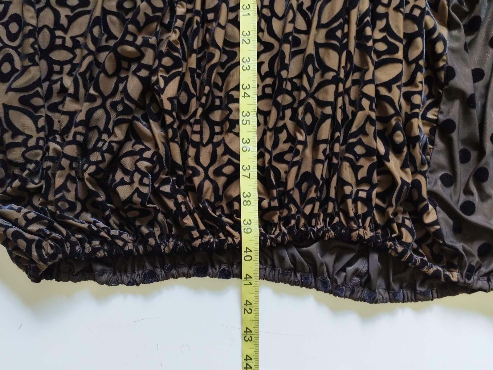Alembika Draped Cocoon Dress Mix Fabric/Pattern Long Sleeve Bubble Hem Womens XL