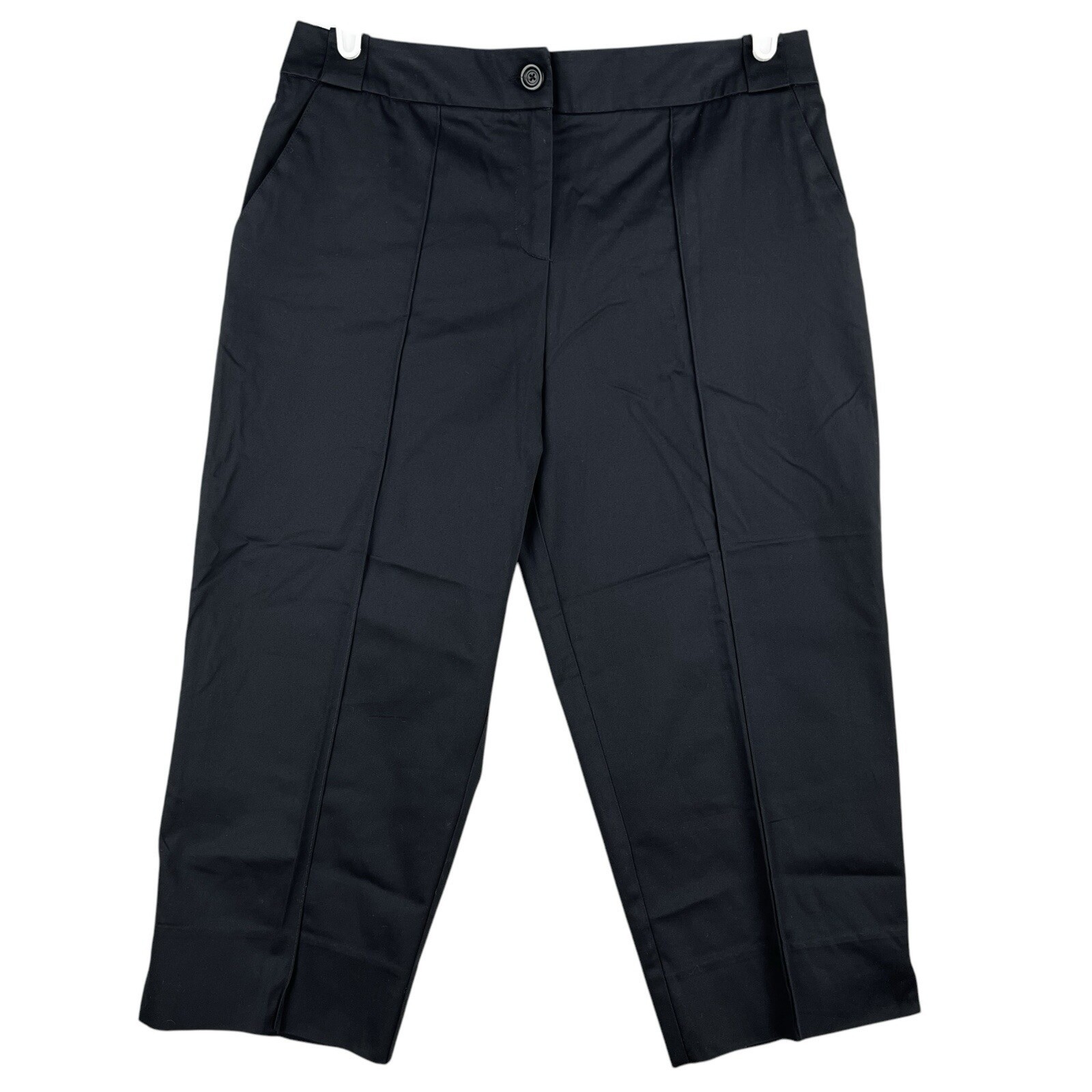 George Women’s Stretch Cropped Pants Black Soot (Navy) Modern Fit Size 10 NWT