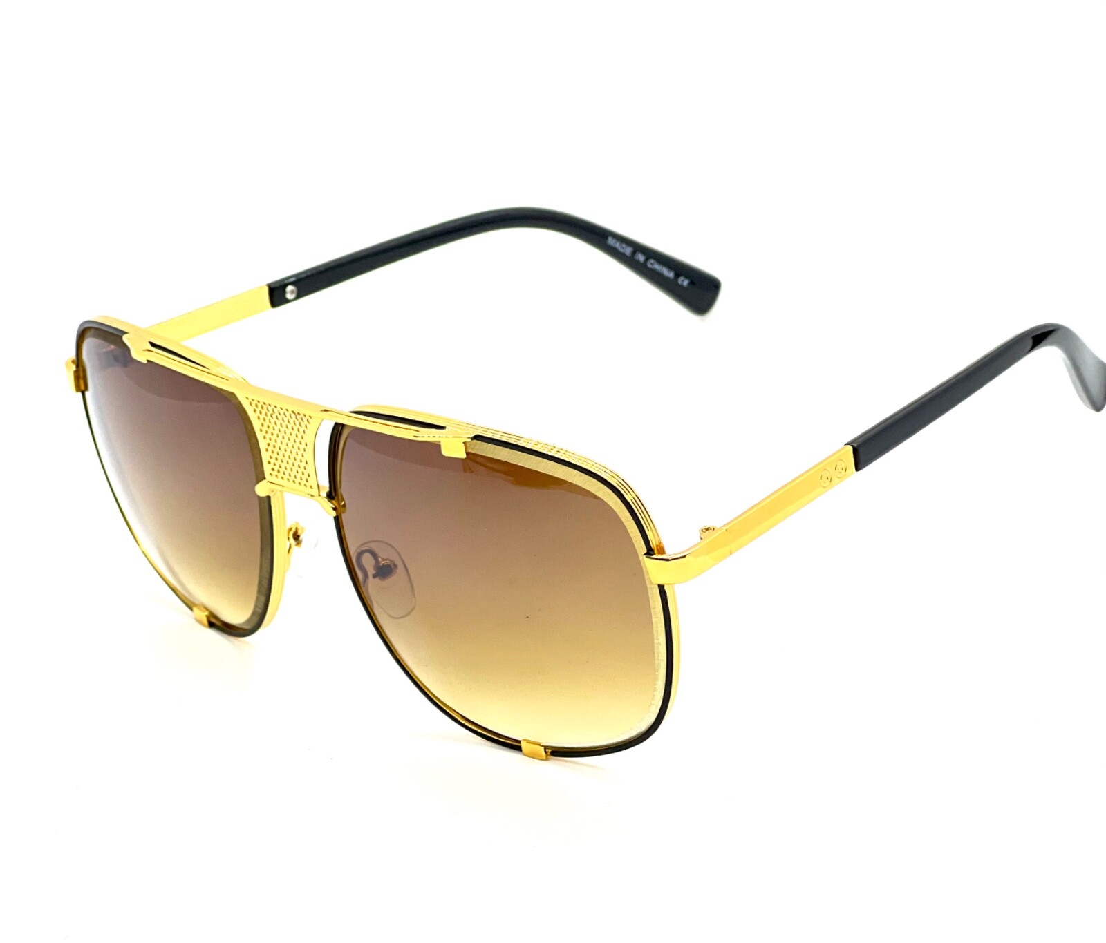 Luxury Sun Glasses Outdoor Driving Retro Black Gradient Lens Classic Eye Glasses