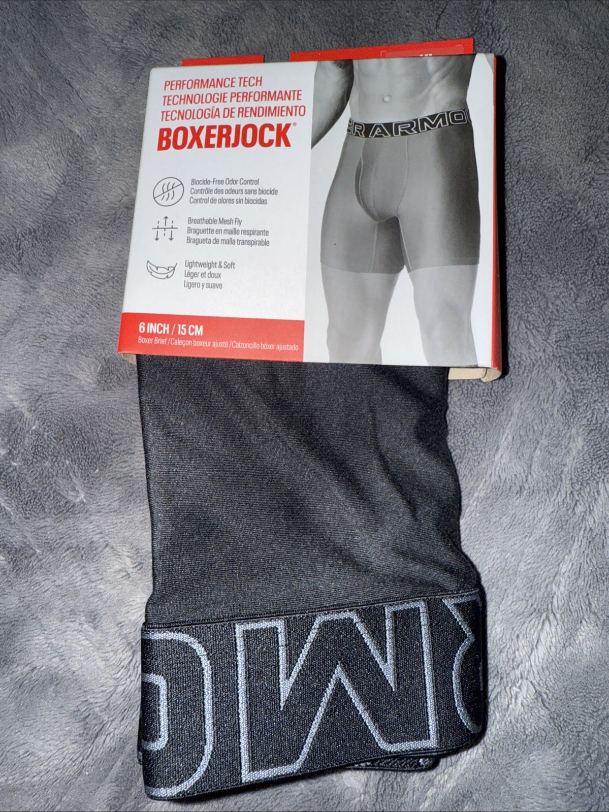 Under Armour XL Black Performance Tech 6” BOXERJOCK 37”-41” Waist NEW