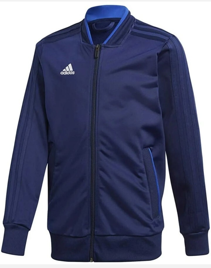adidas YOUTH X-LARGE Condivo 18 Polyester Jacket CF4334 DARK BLUE/WHITE NWT