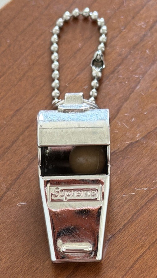 GENUINE SUPREME SILVER COACHES WHISTLE RARE HTF HYPEBEAST ACCESSORY