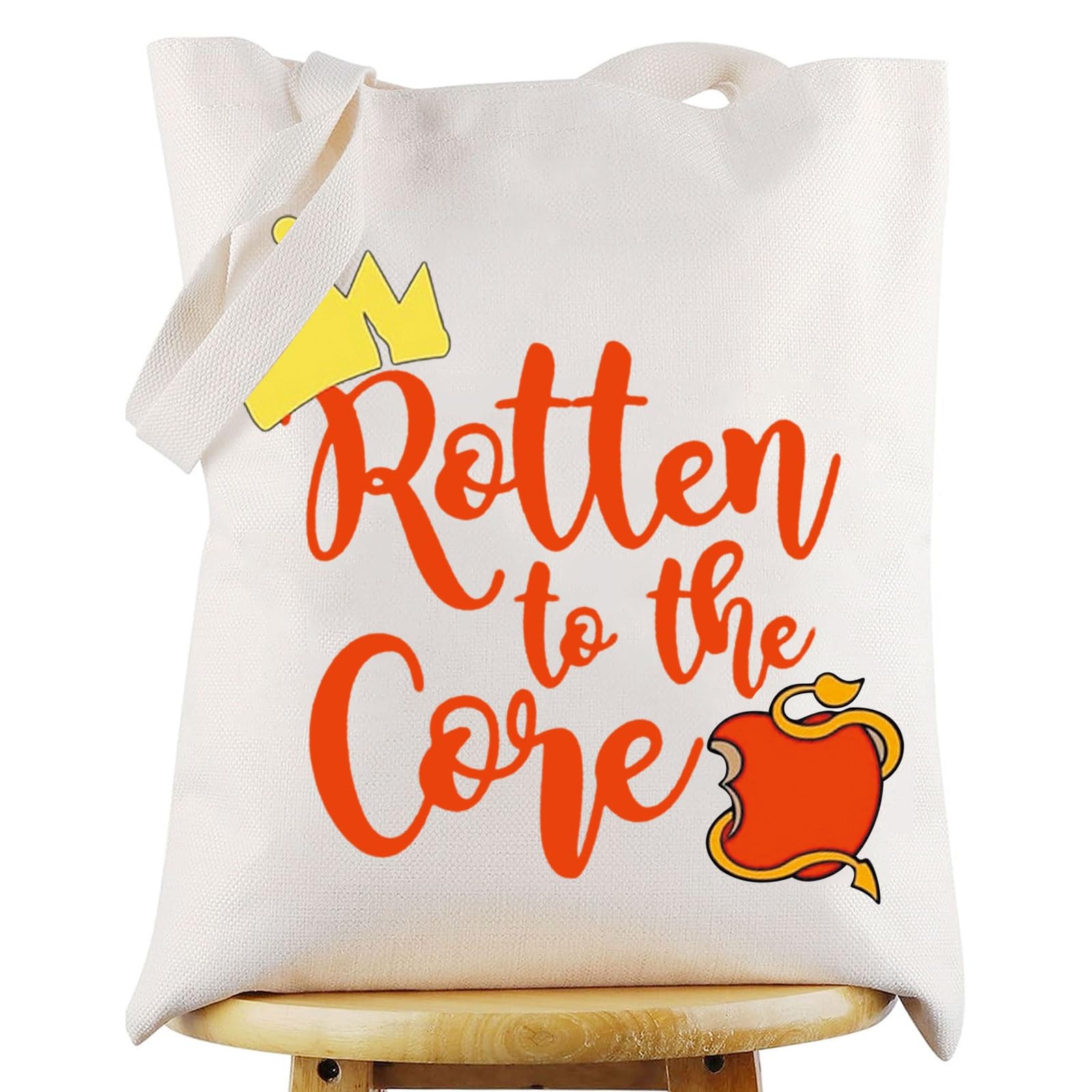 WZMPA Movie Canvas Tote Bag Mal Evie Fans Gift Large, Rotten ＆core